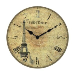 Vintage Eiffel Tower Wall Clock